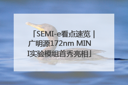 SEMI-e看点速览｜广明源172nm MINI实验模组首秀亮相